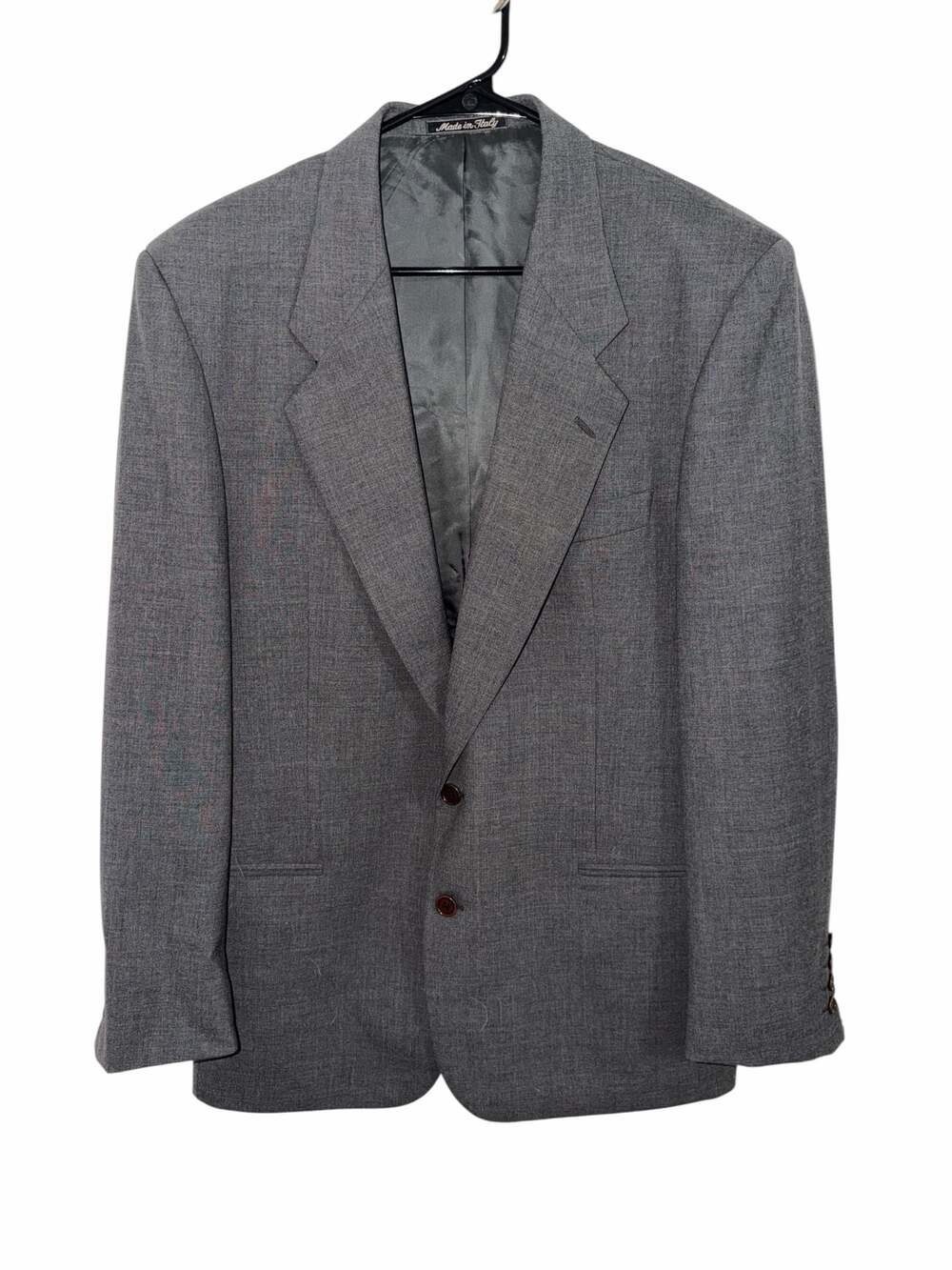Vintage Valentino Uomo gray Blazer 40 Pure New Wool Made Italy Saks Fifth Ave